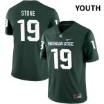 Youth Michigan State Spartans NCAA #19 Jack Stone Green NIL 2022 Authentic Nike Stitched College Football Jersey SE32A44ZD